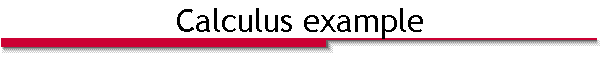 Calculus example