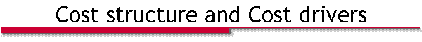 Cost structure and Cost drivers